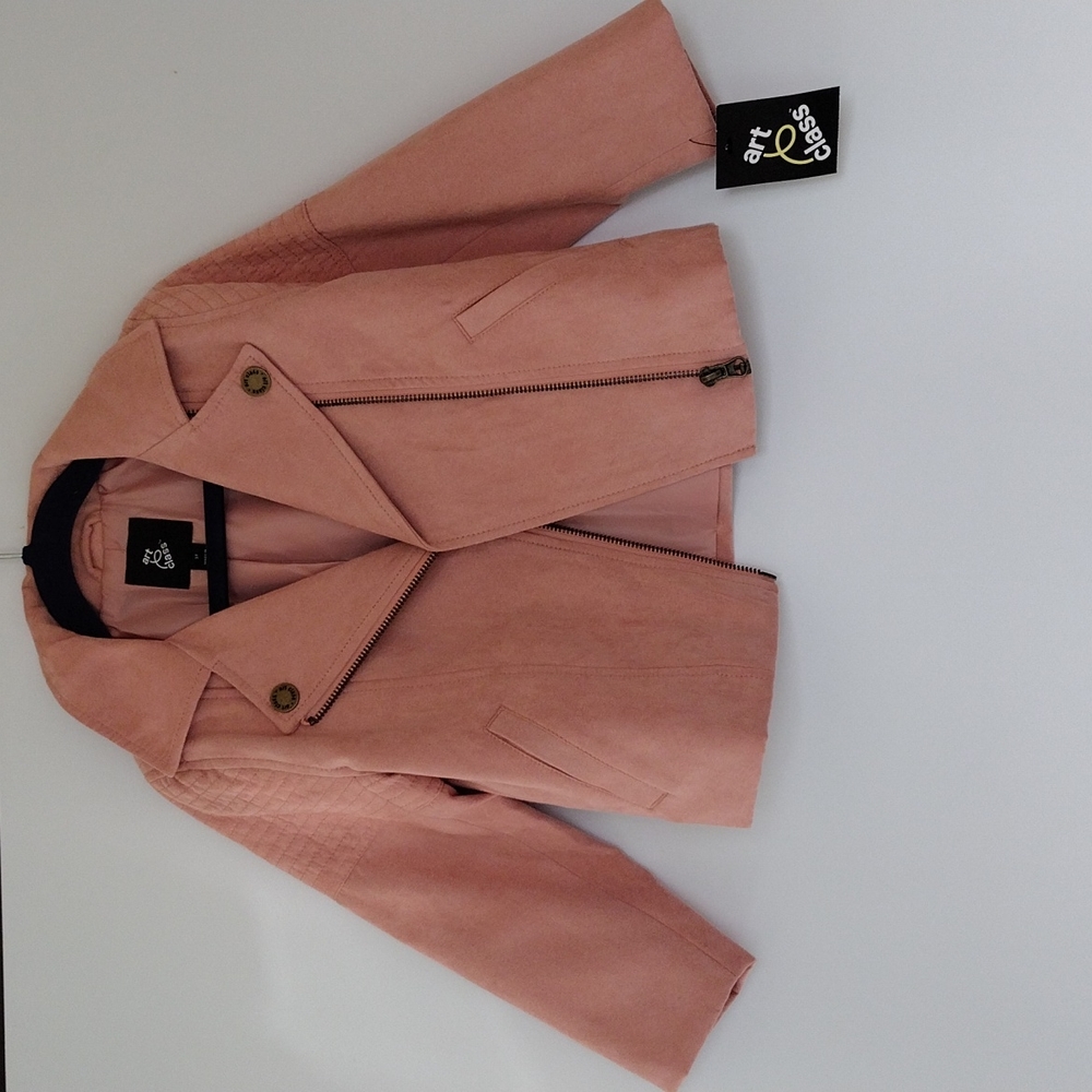 Pink Faux Suede Jacket. Size 3T